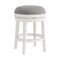 Alaterre Furniture Clara Swivel Counter Height Stool, White, 2PK ANCL03FDCR2 - alternate 1